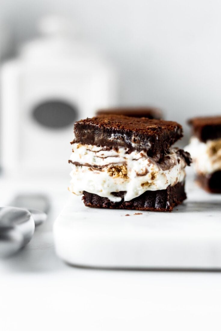 Brownie ice cream sandwich