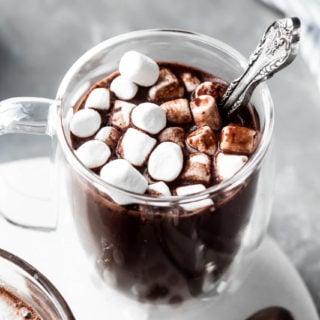 close up hot chocolate