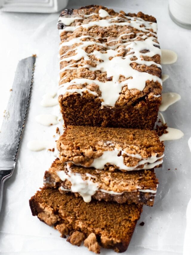 gingerbread loaf with cream cheese glaze