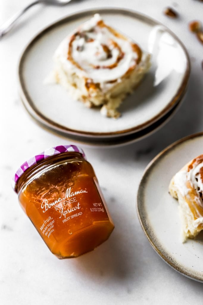 apricot pecan cinnamon rolls