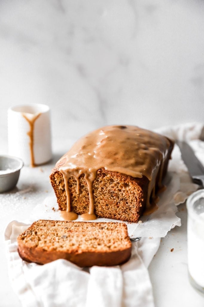 carrot cake loaf with icing