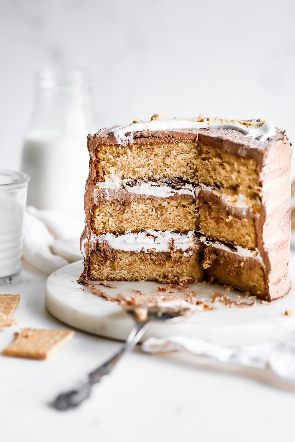 S'mores Layer Cake Recipe - Baran Bakery