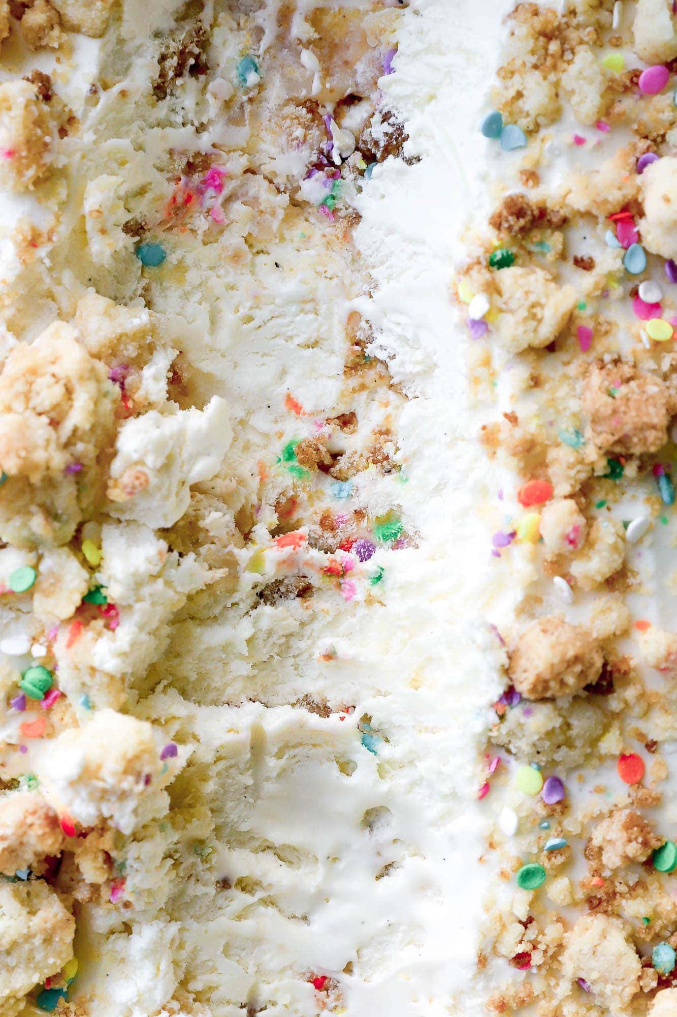 Birthday Cake Ice Cream with Brown Butter Swirls - Baran Bakery