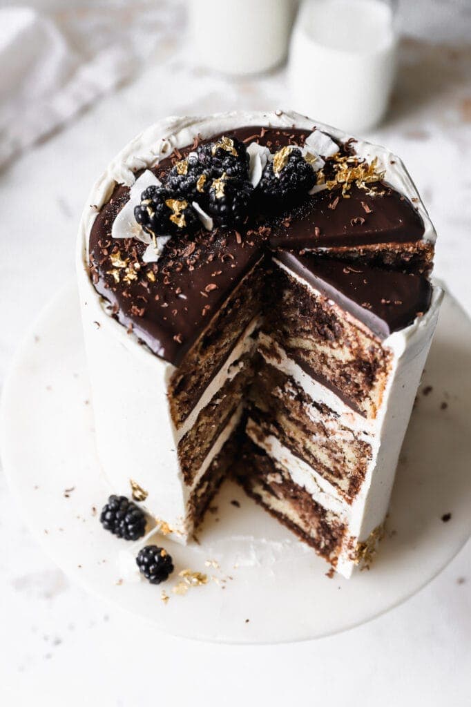chocolate and vanilla cake