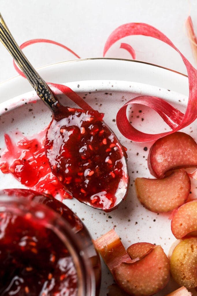 Raspberry Rhubarb Jam (no pectin) - Baran Bakery