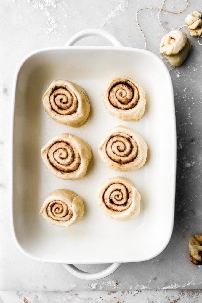 rolls placed 1-2 inches apart in pan