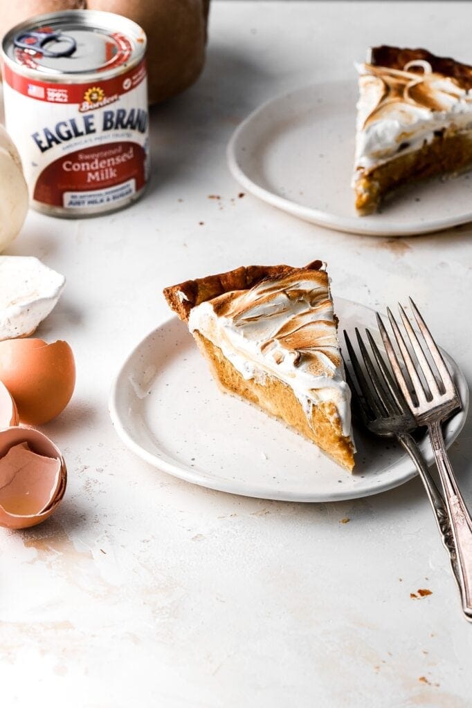 Pumpkin meringue Pie with eagle brand 