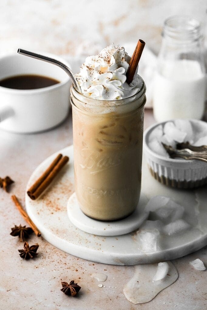 Iced Chai Latte with Homemade Chai Concentrate - Baran Bakery