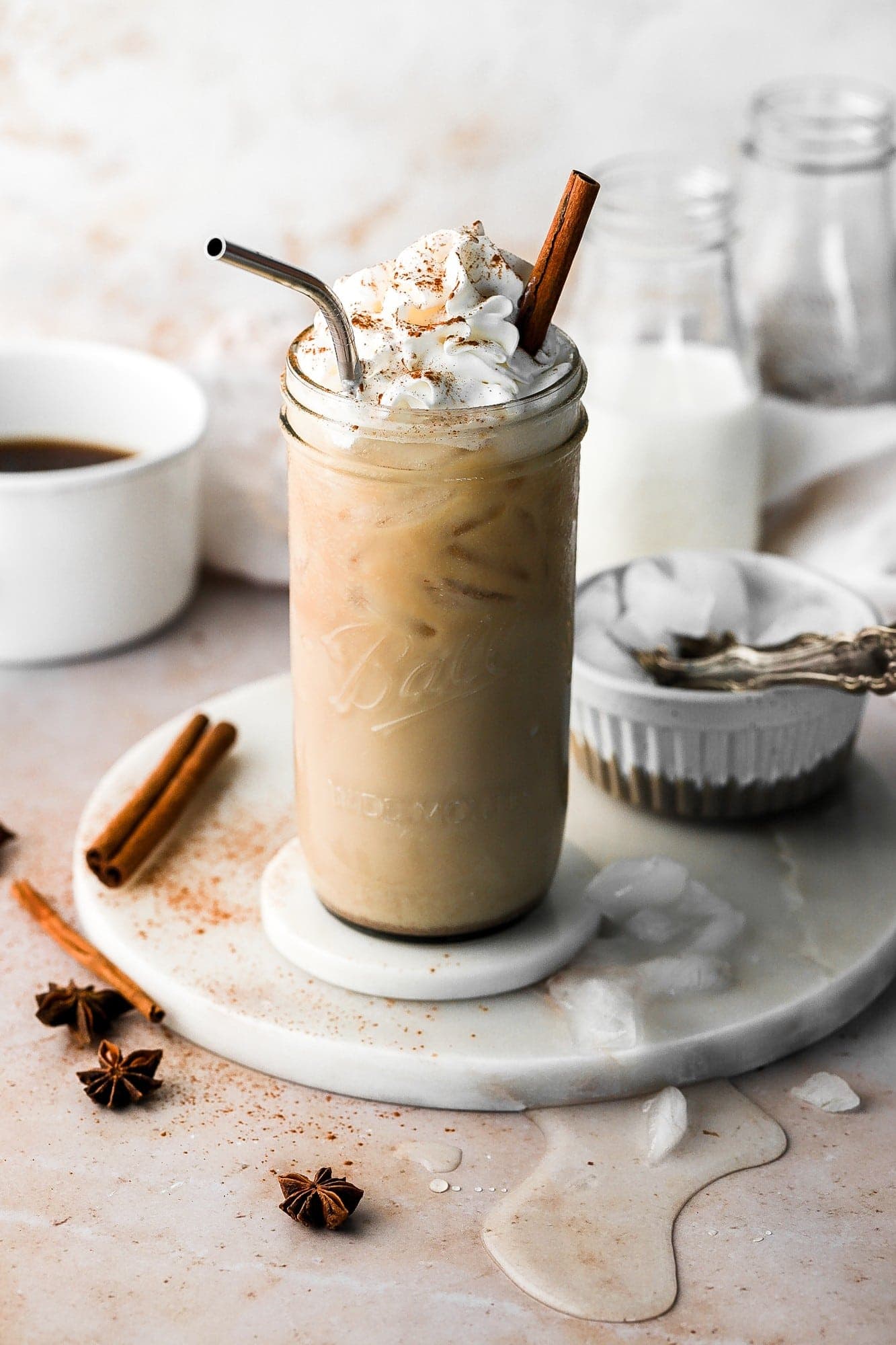 Iced Chai Latte with Homemade Chai Concentrate - Baran Bakery