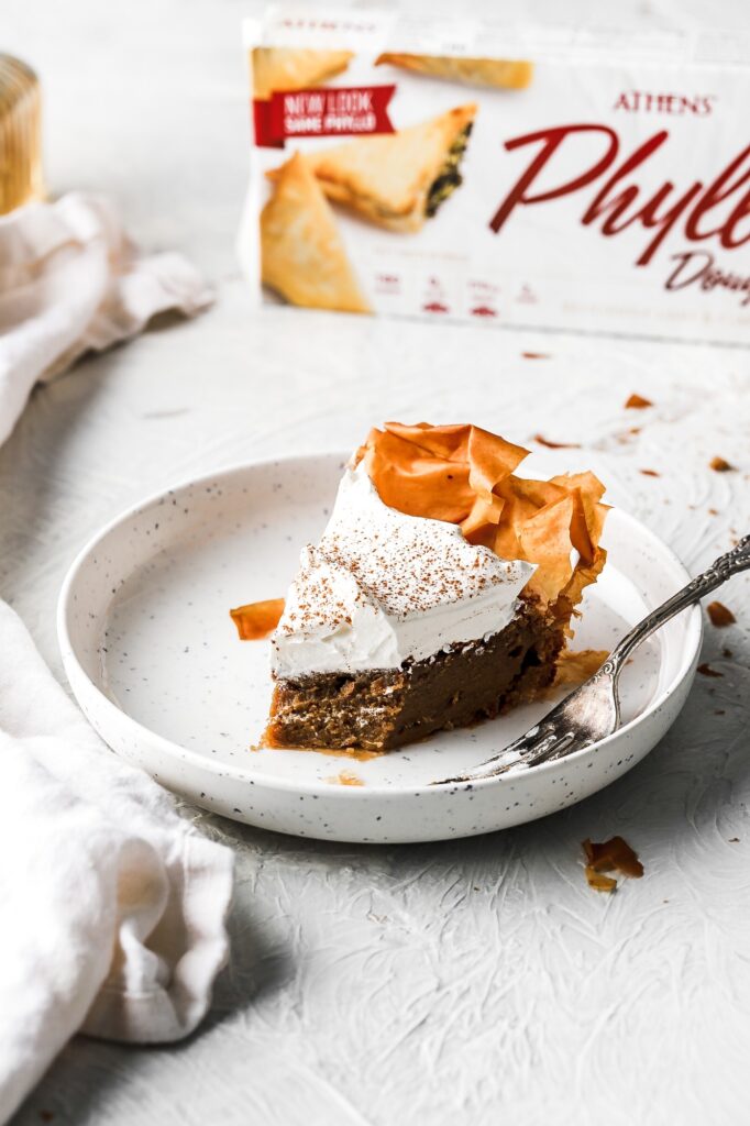 gingerbread pie slice with athens foods