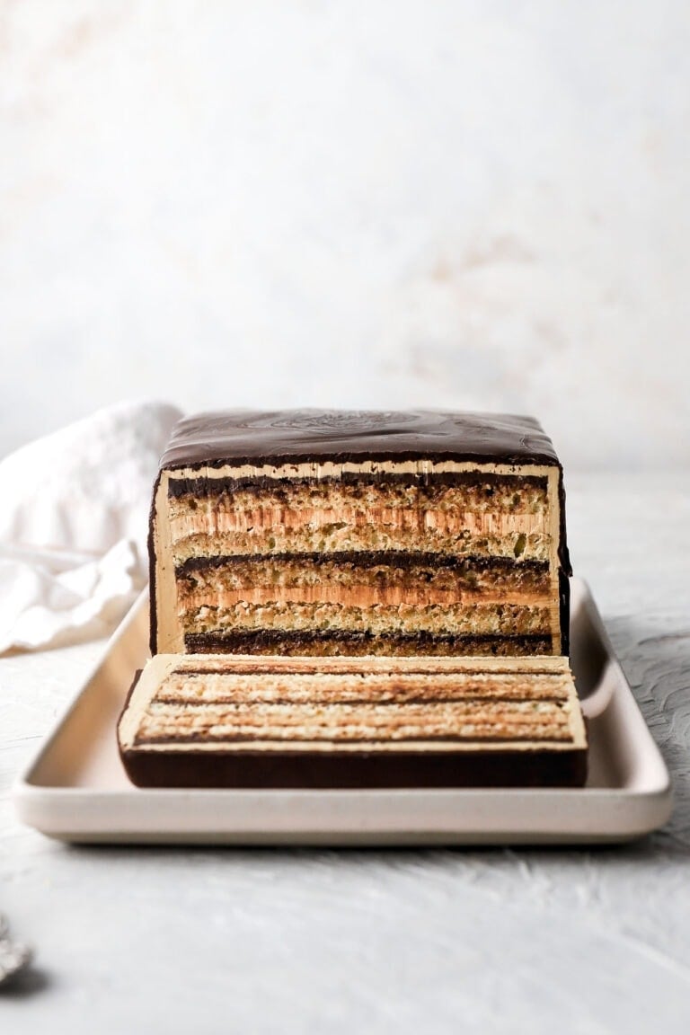 french opera cake with all the layers