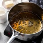 sugar turning into an amber color