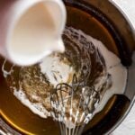 add cream to sugar syrup