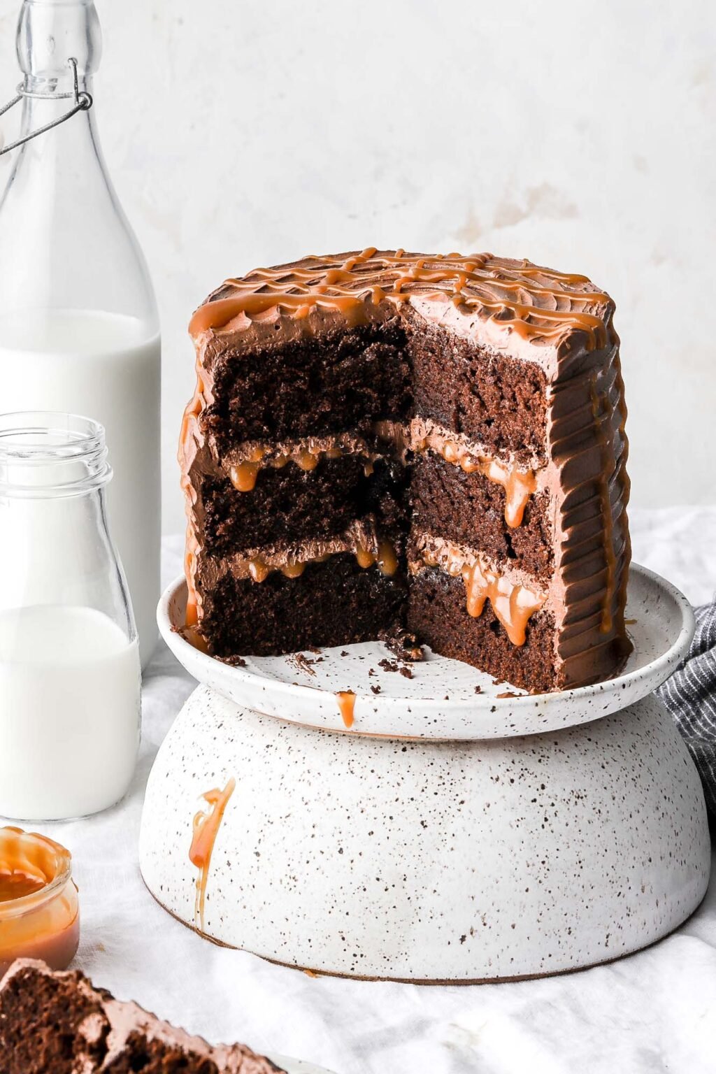 Chocolate Caramel Cake (Sweetened Condensed Milk Frosting) Baran Bakery
