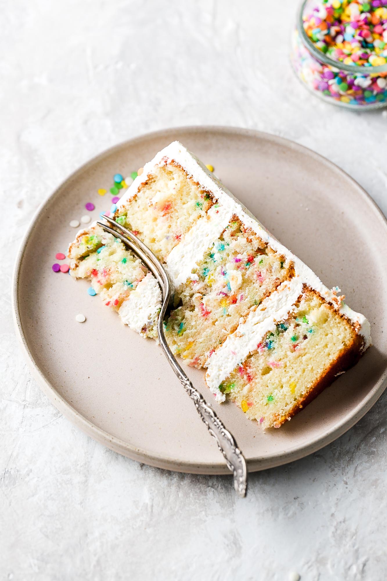 Funfetti Cake with Paint Splatter Decoration - Baran Bakery