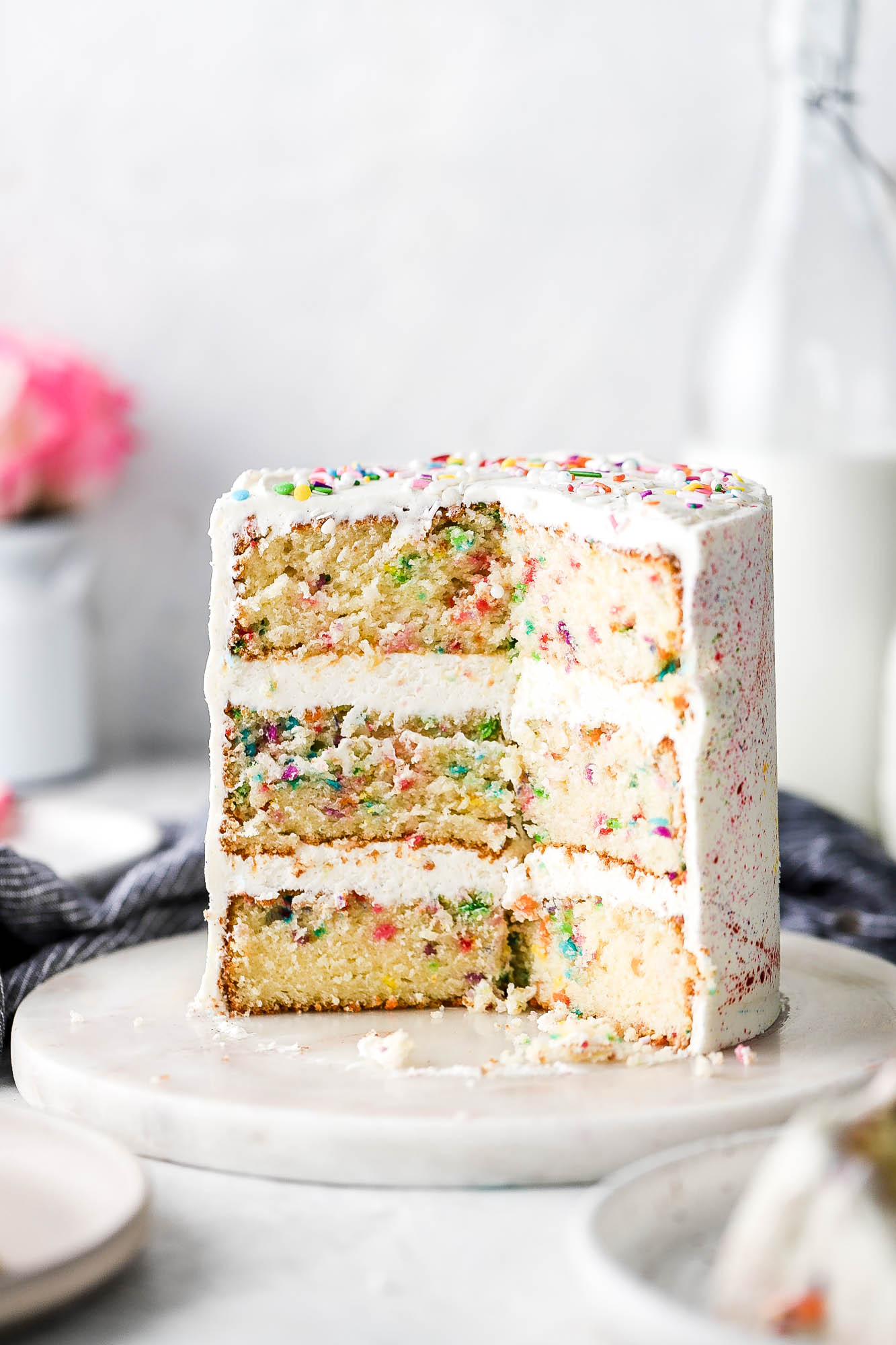 Frosted Funfetti Layer Cake