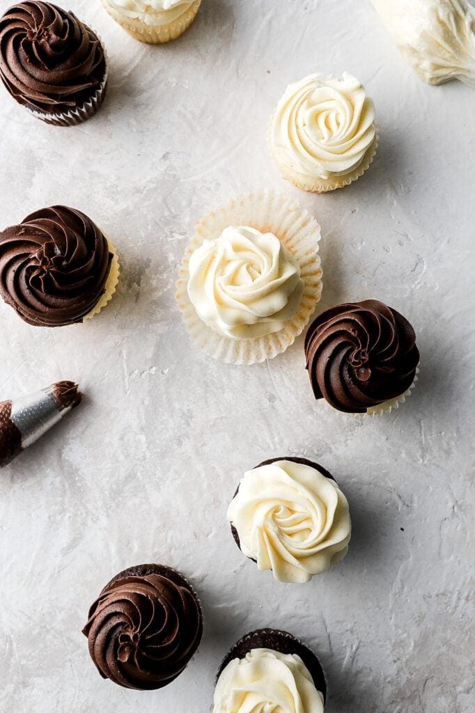 small batch cupcakes with frosting
