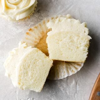 small batch vanilla cupcakes