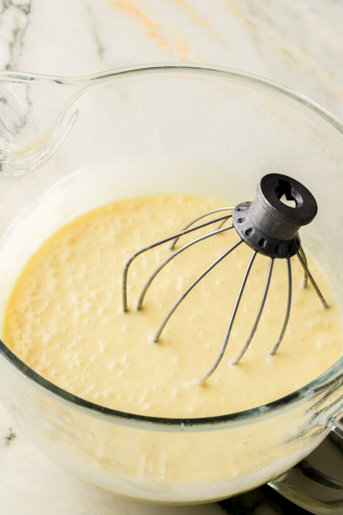 sour cream mixed into batter