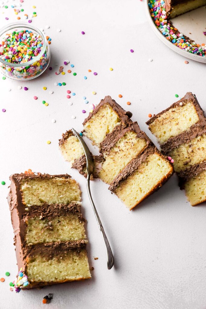 birthday cake with 2 ingredient frosting