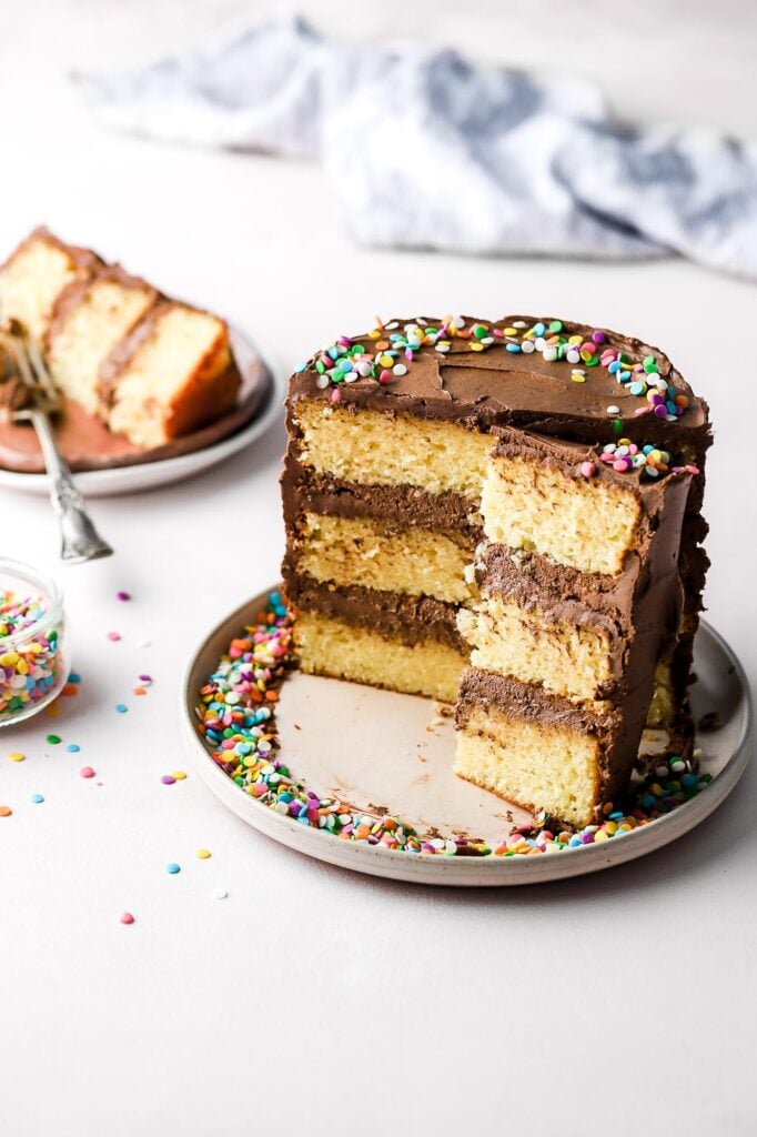 birthday cake with 2 ingredient frosting