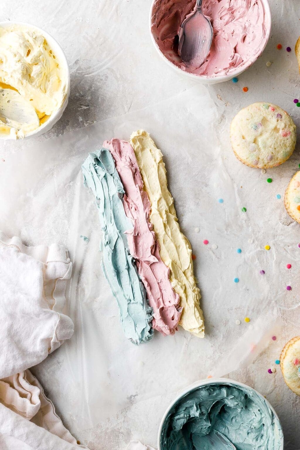 Funfetti Cupcakes with Unicorn Frosting - Baran Bakery