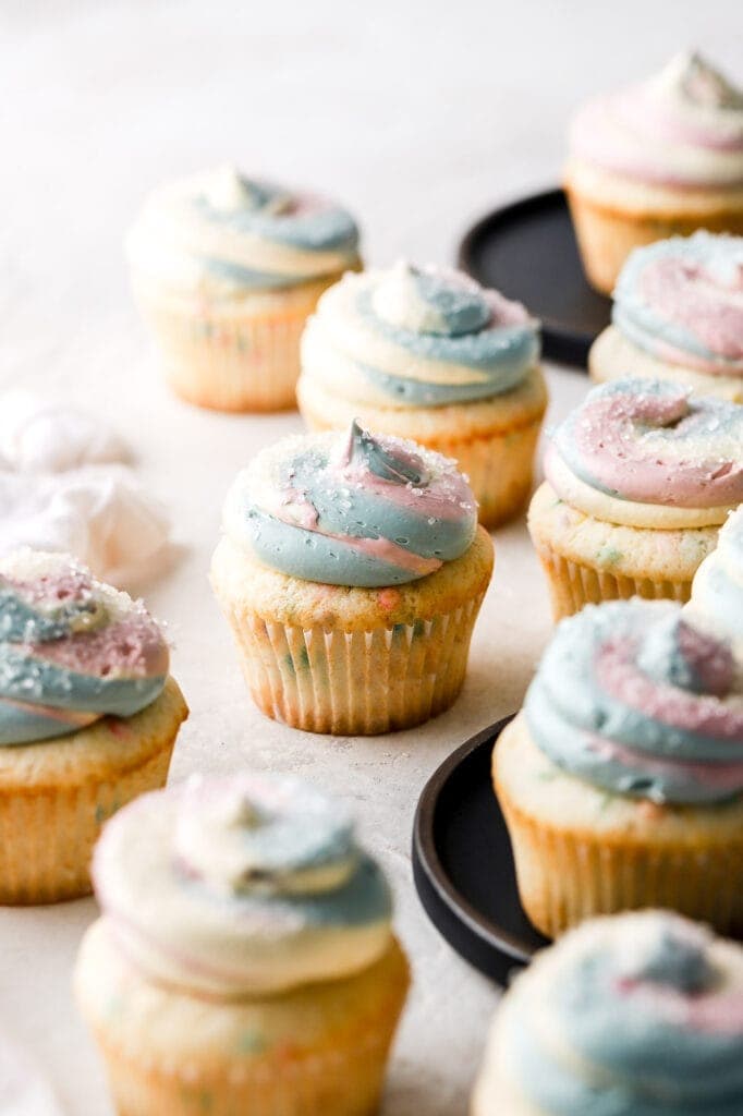 funfetti cupcakes with unicorn sprinkles