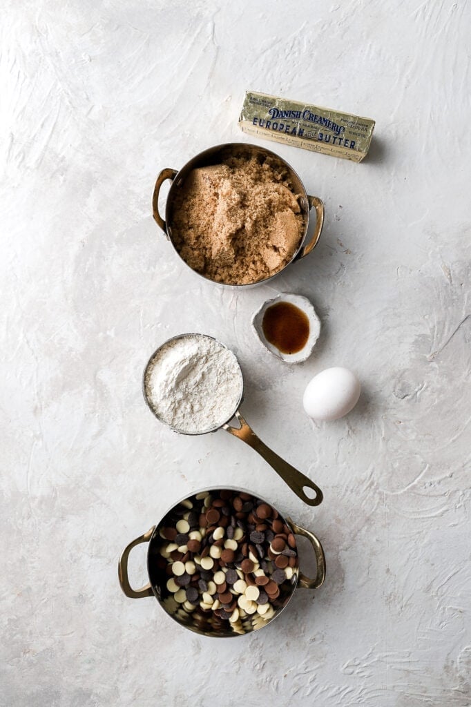 ingredients for skillet cookie