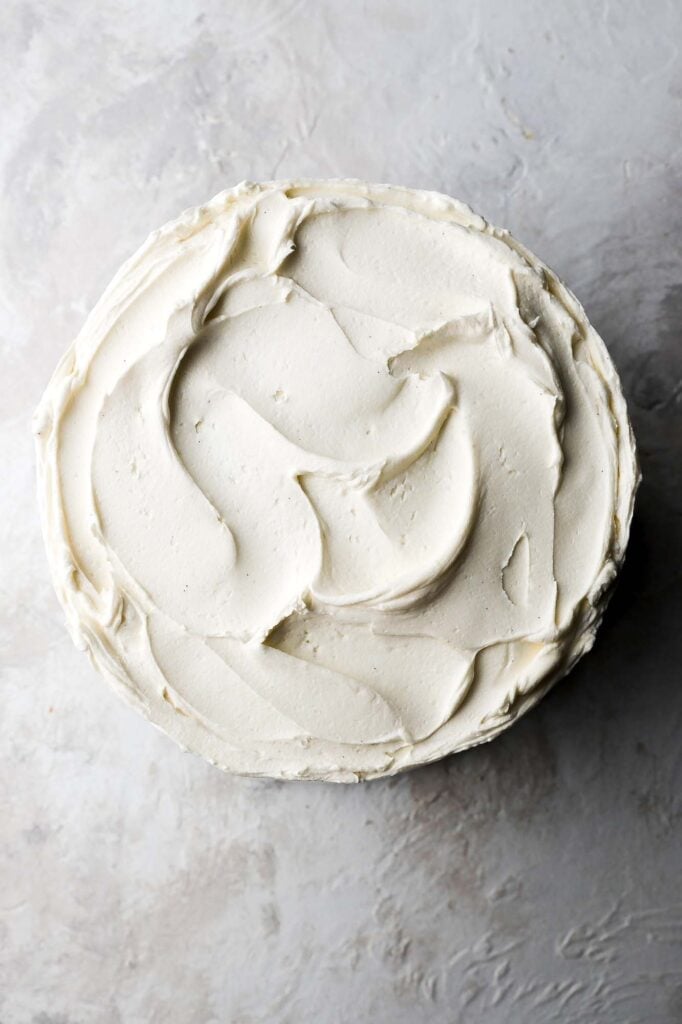 swirls of vanilla American buttercream