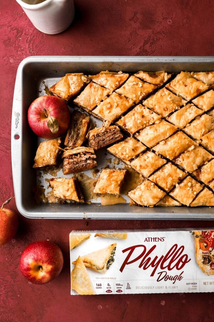 apple baklava with athens foods box