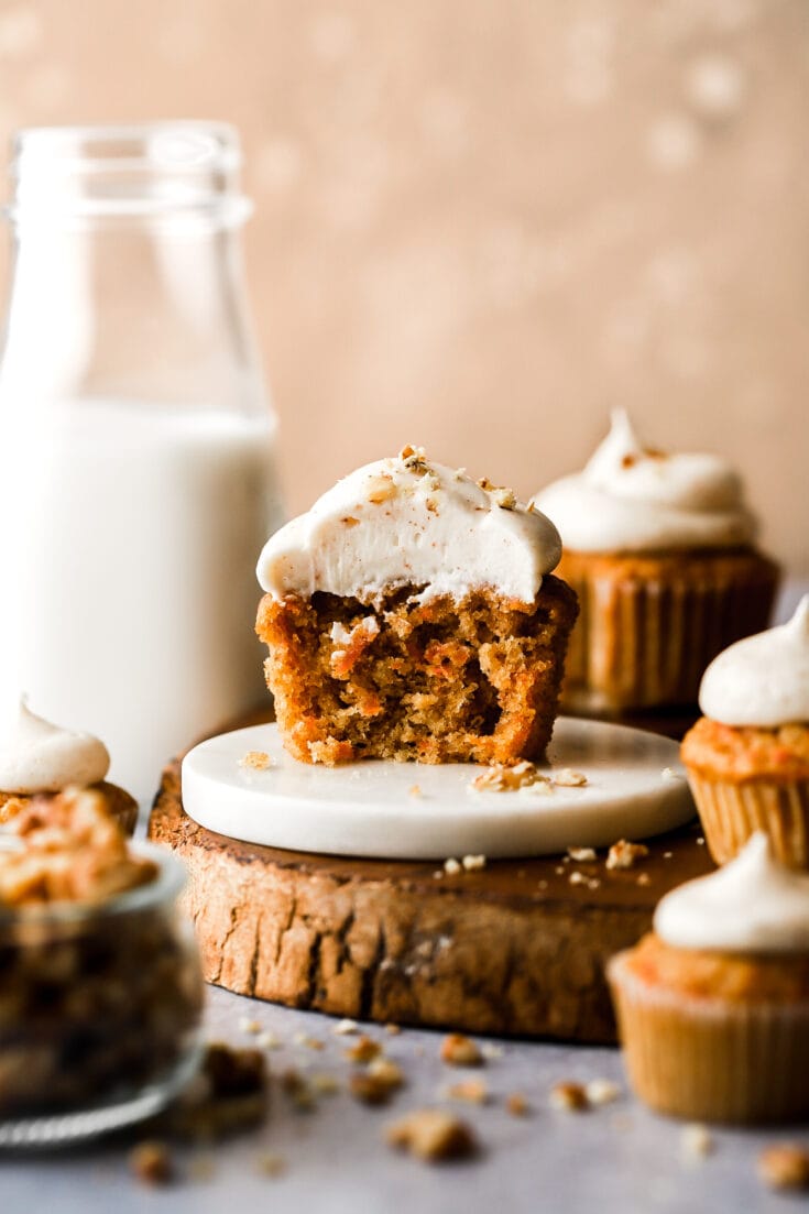 carrot cake cupcakes bite shot