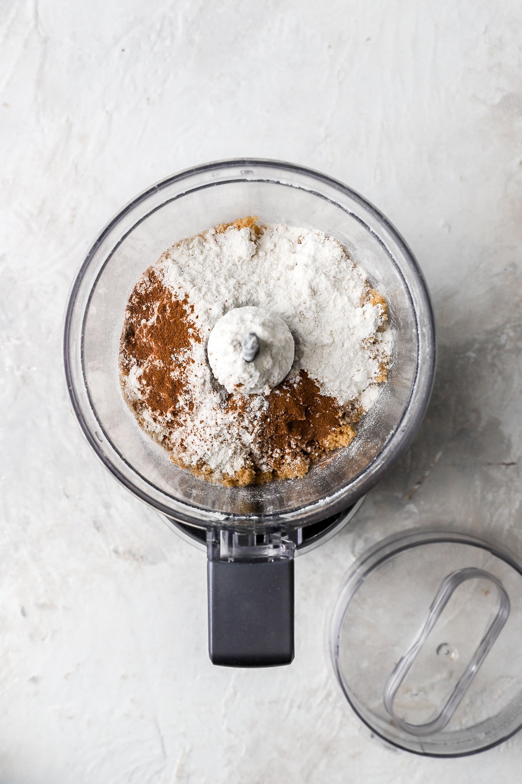 combine the dry ingredients in the food processor