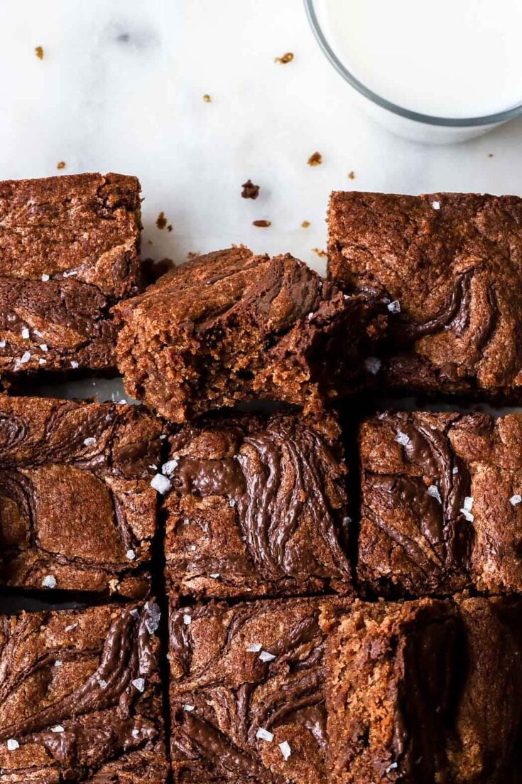 gingerbread nutella cookie bars