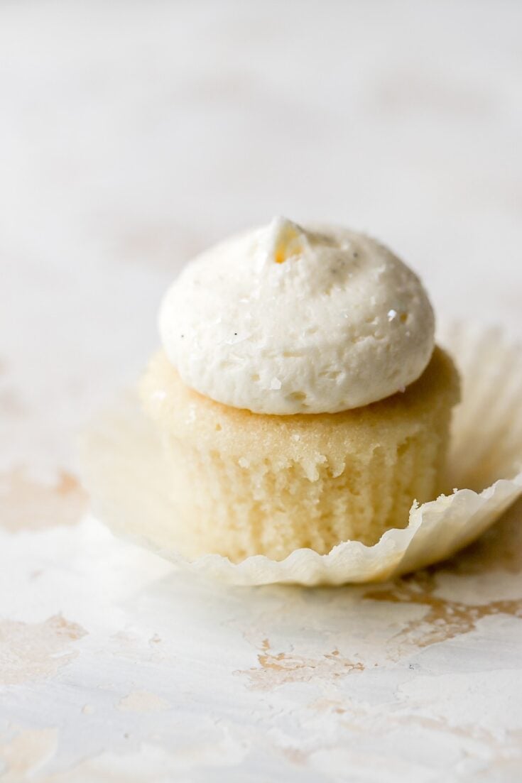 close up of a mini cupcake