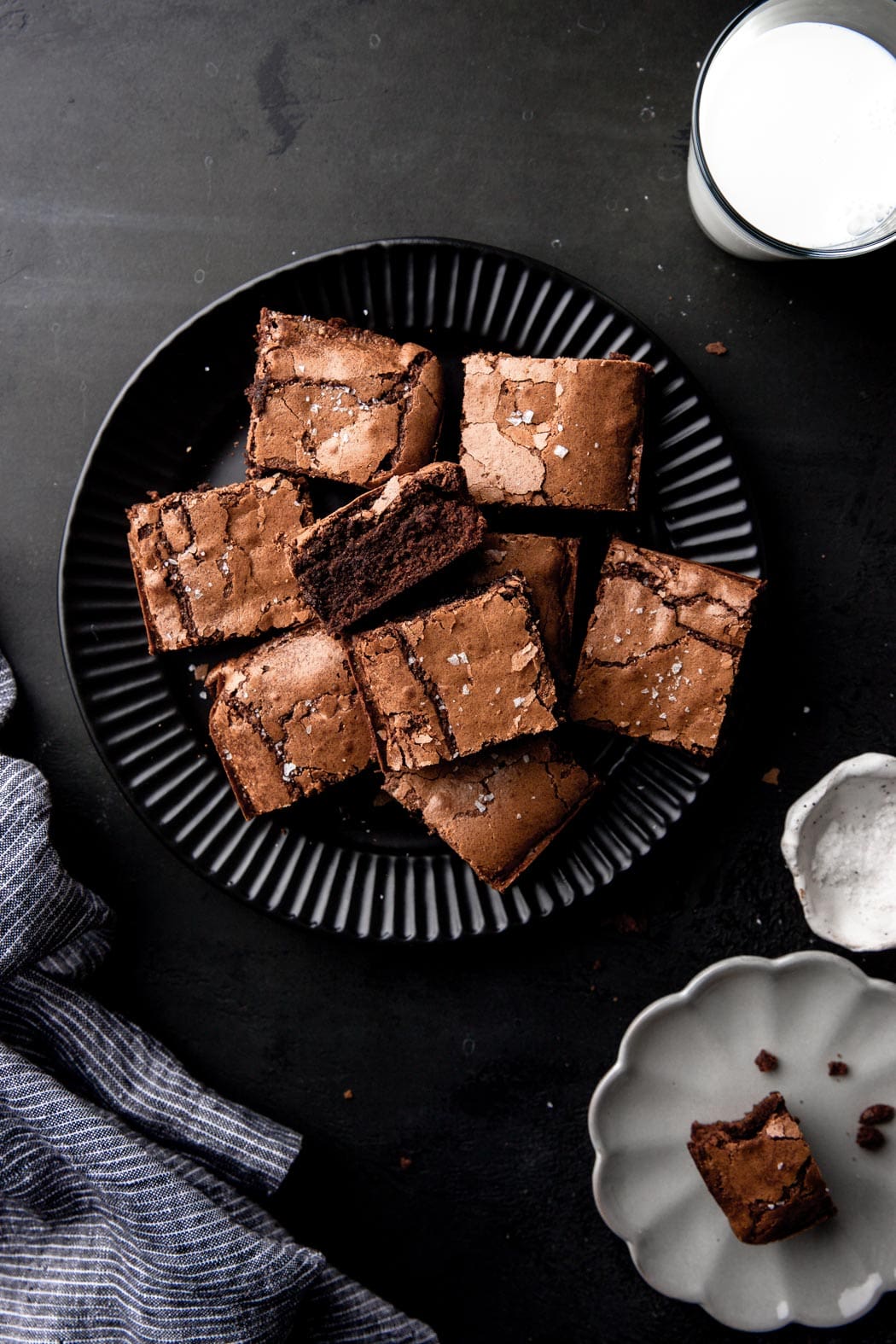small batch brownies on a plate