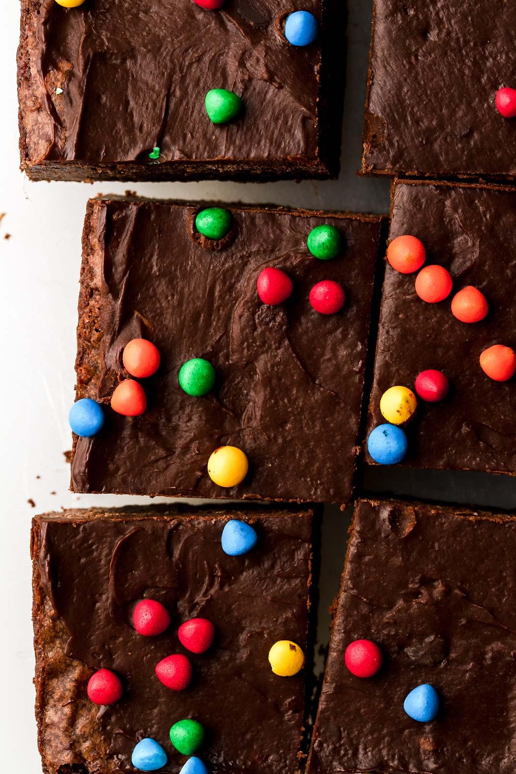 brownies with chocolate candy sprinkles