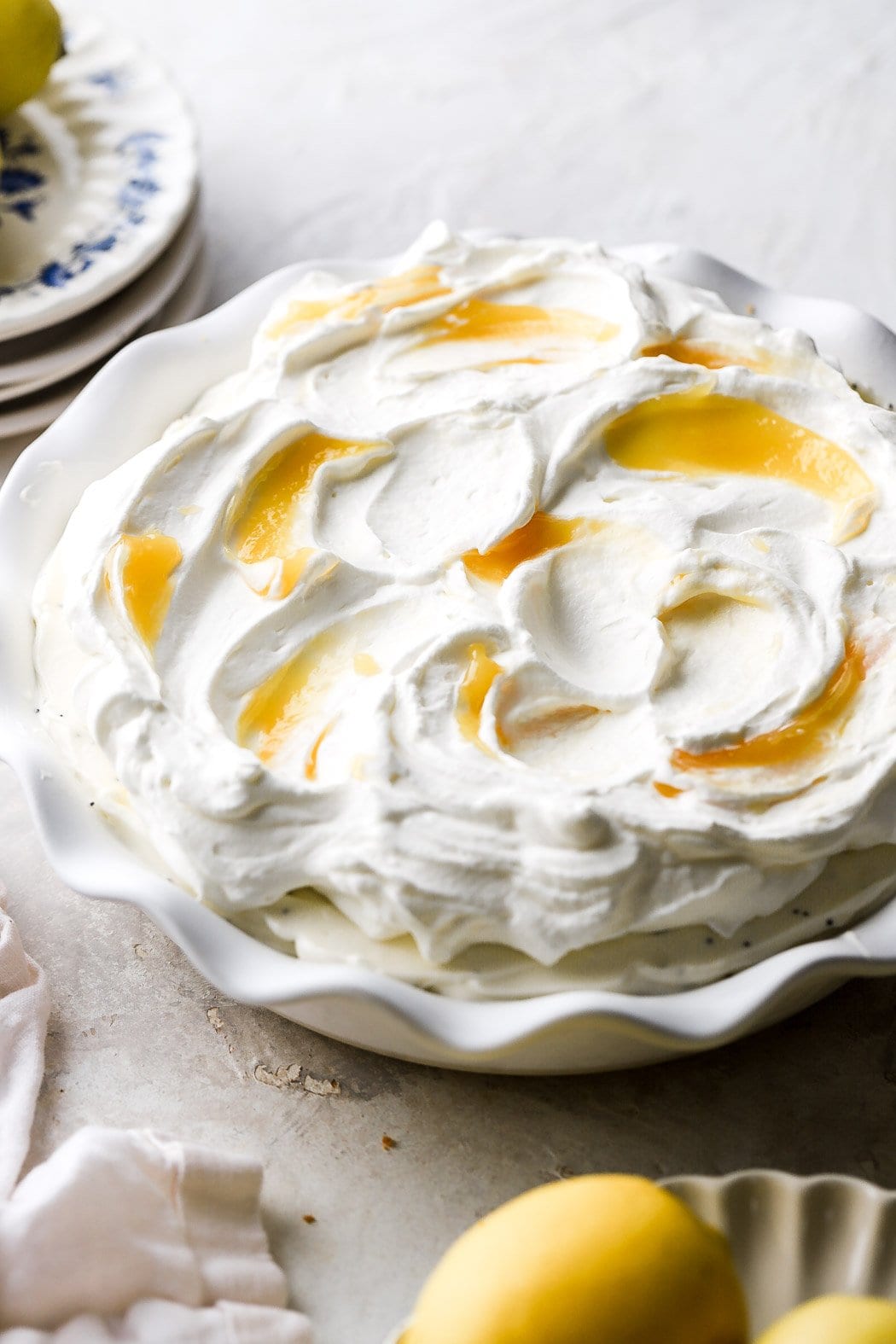 whipped cream with lemon curd