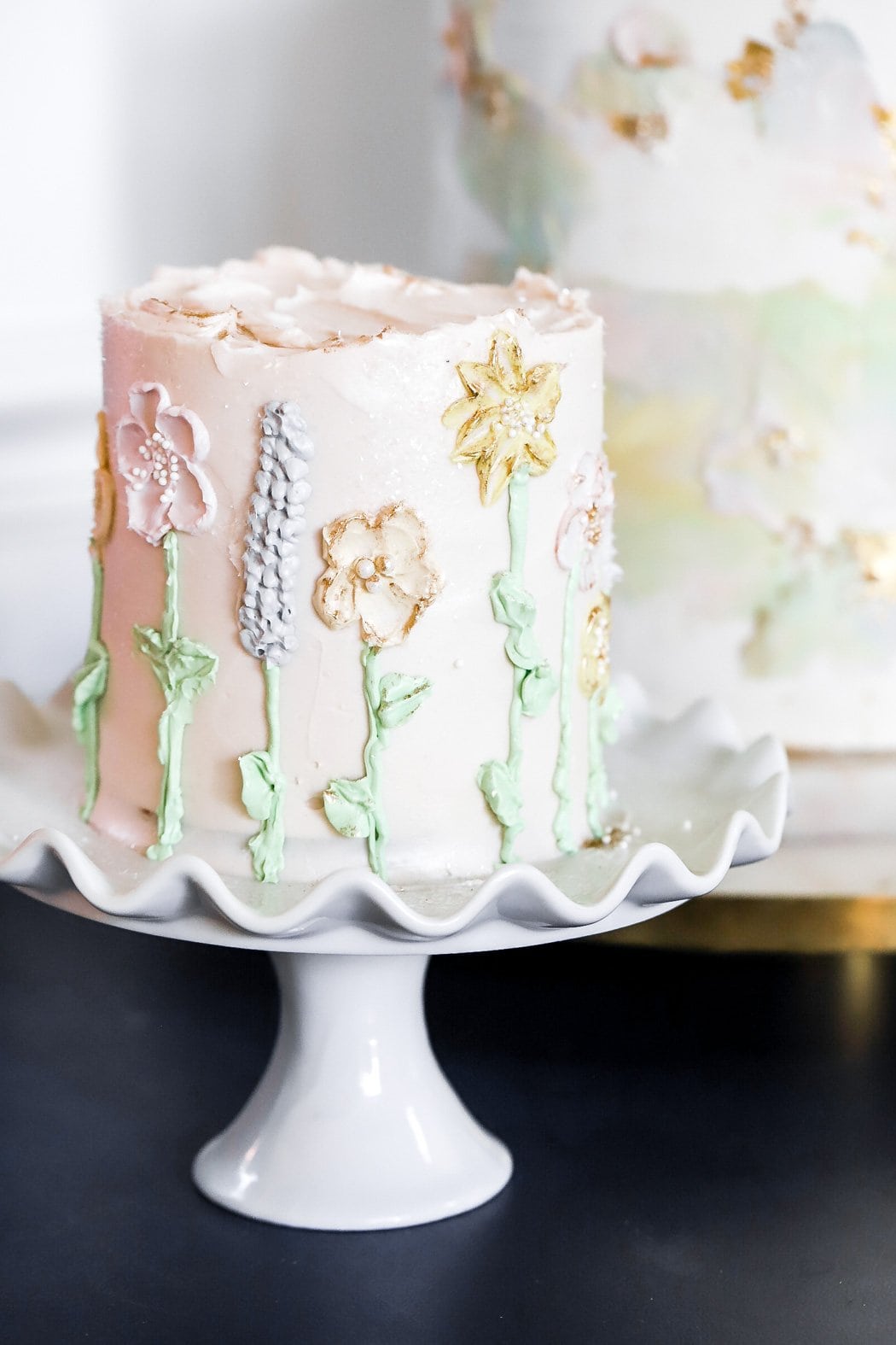 wildflower smash cake