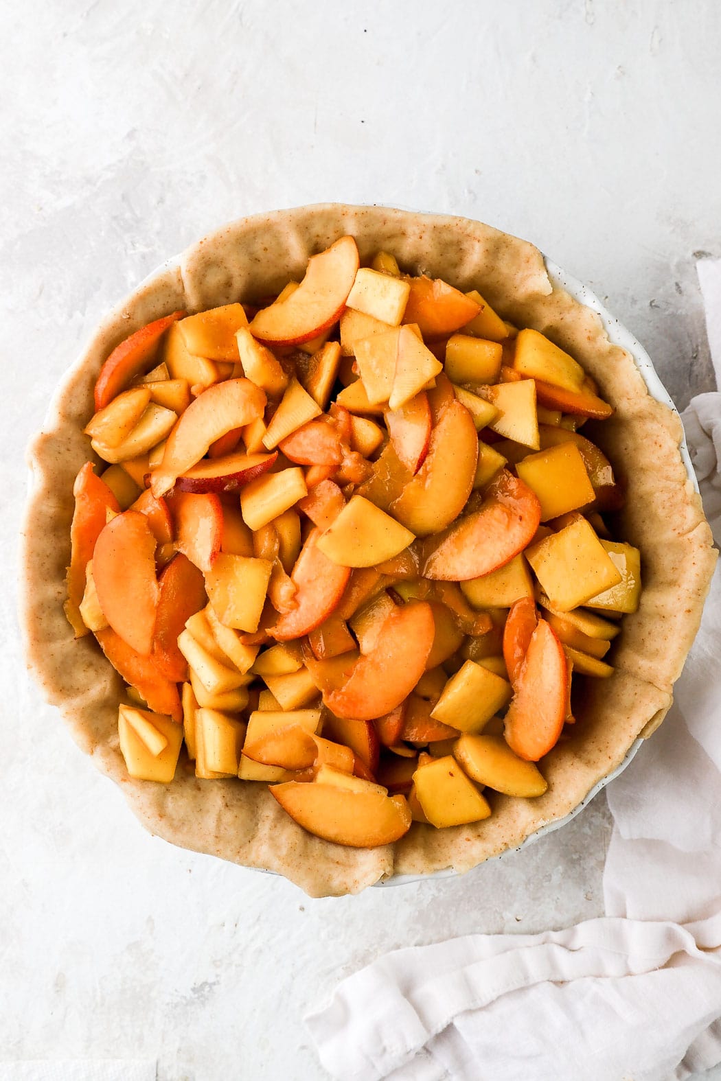 pie crust with peach mango filling