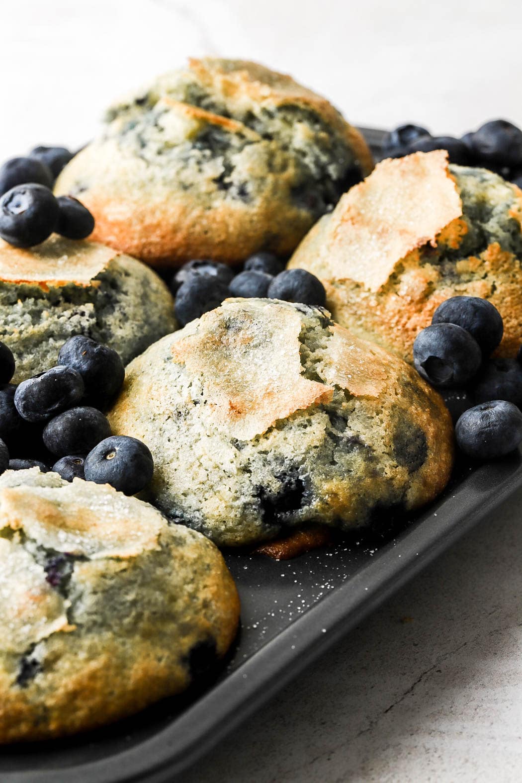 fluffy blueberry muffins