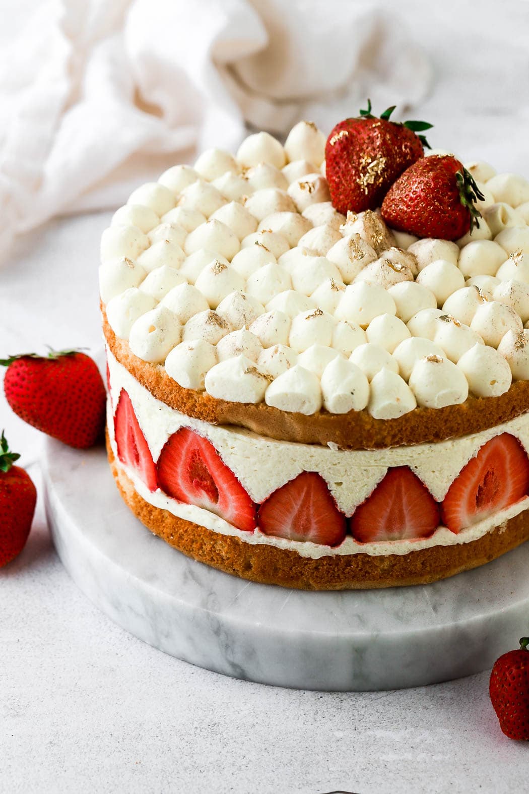 Strawberry Themed Party with Decorations and Strawberry Sponge Cake