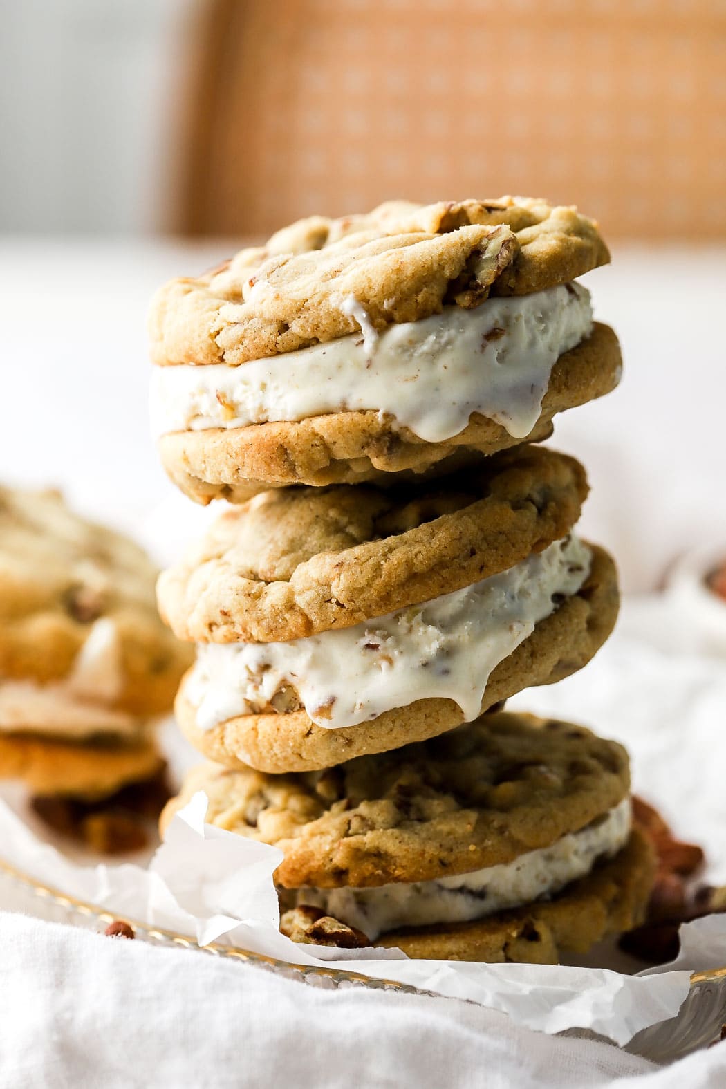 butter pecan ice cream sandwiches