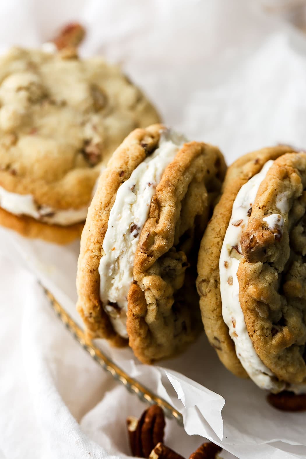 butter pecan ice cream sandwiches