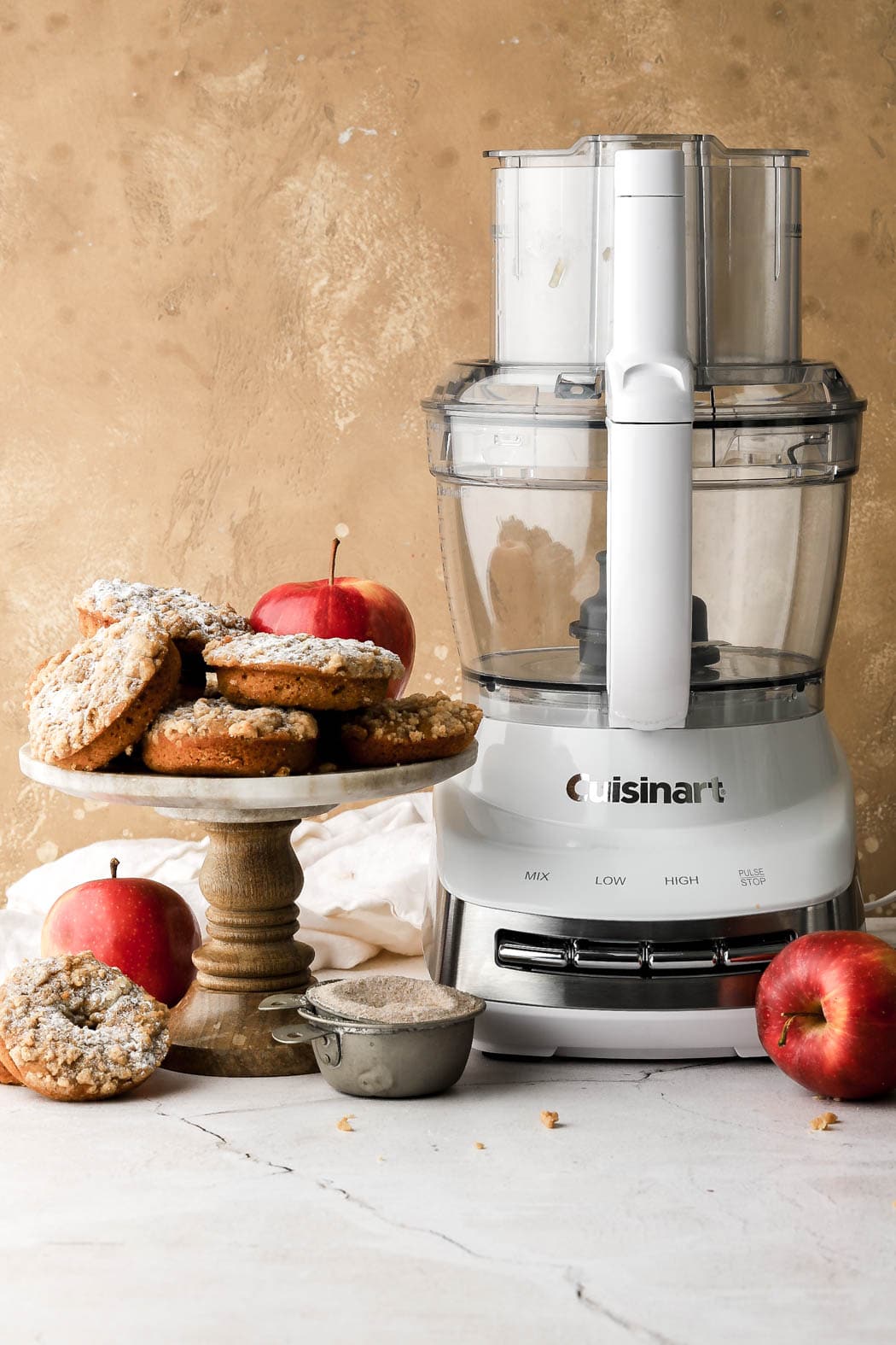 apple crumb donuts with food processor