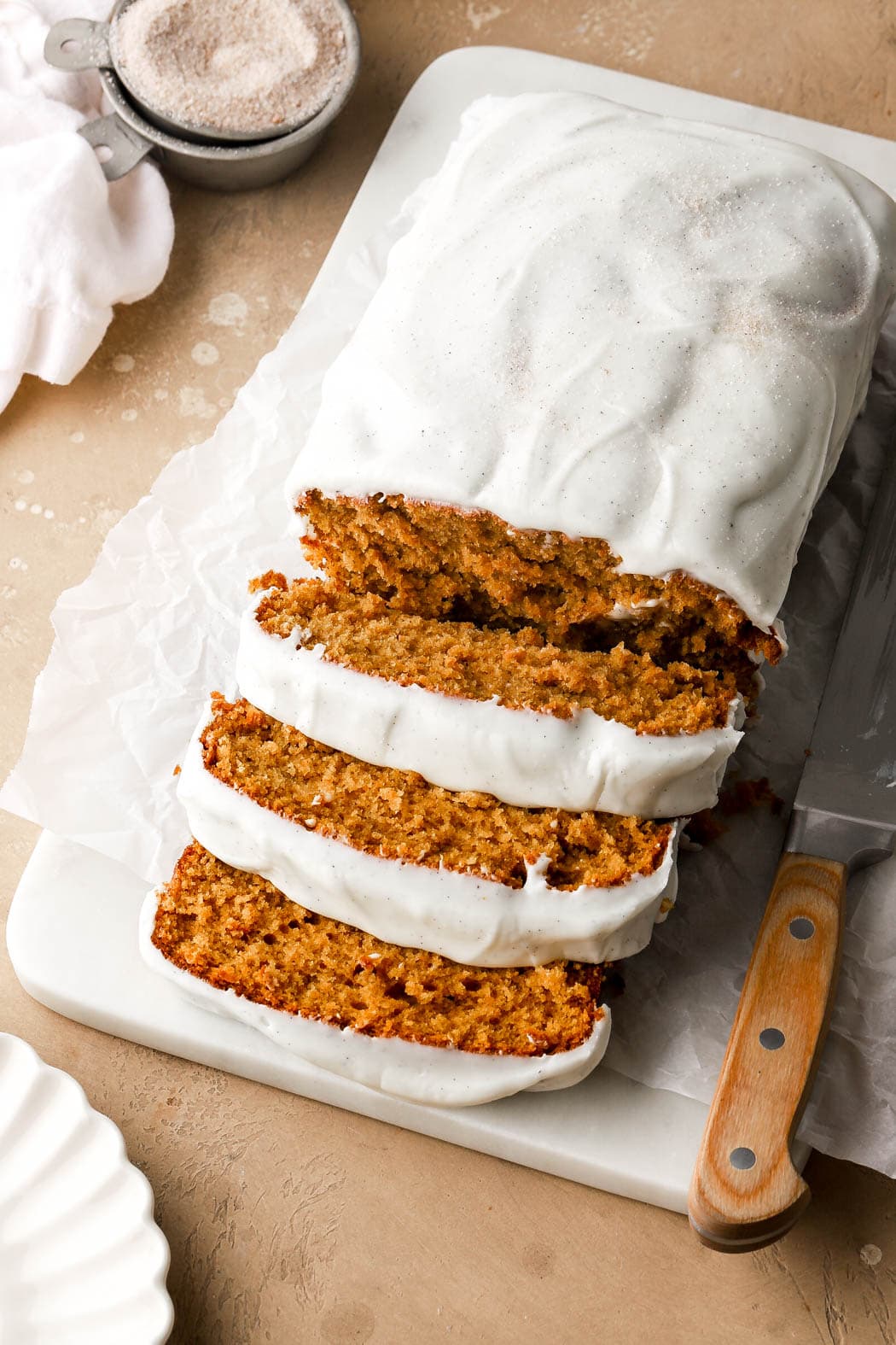 pumpkin bread with cream cheese frosting