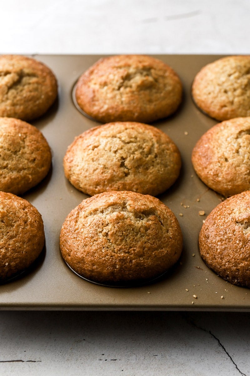 muffins finished baking in the muffin tin