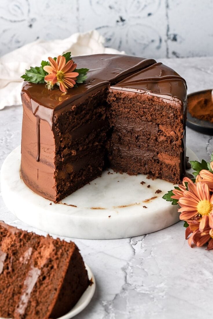 Triple Layer Chocolate Fudge Ice Cream Cake. - Half Baked Harvest