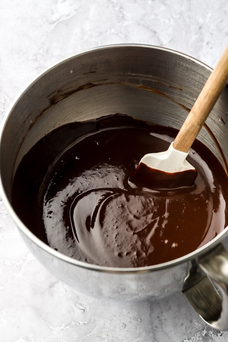 chocolate ganache melted and smooth