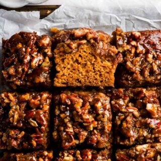 pumpkin pecan upside down cake