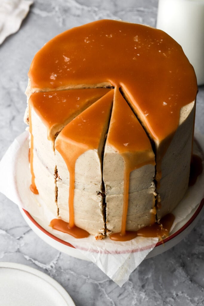caramel drip on cake